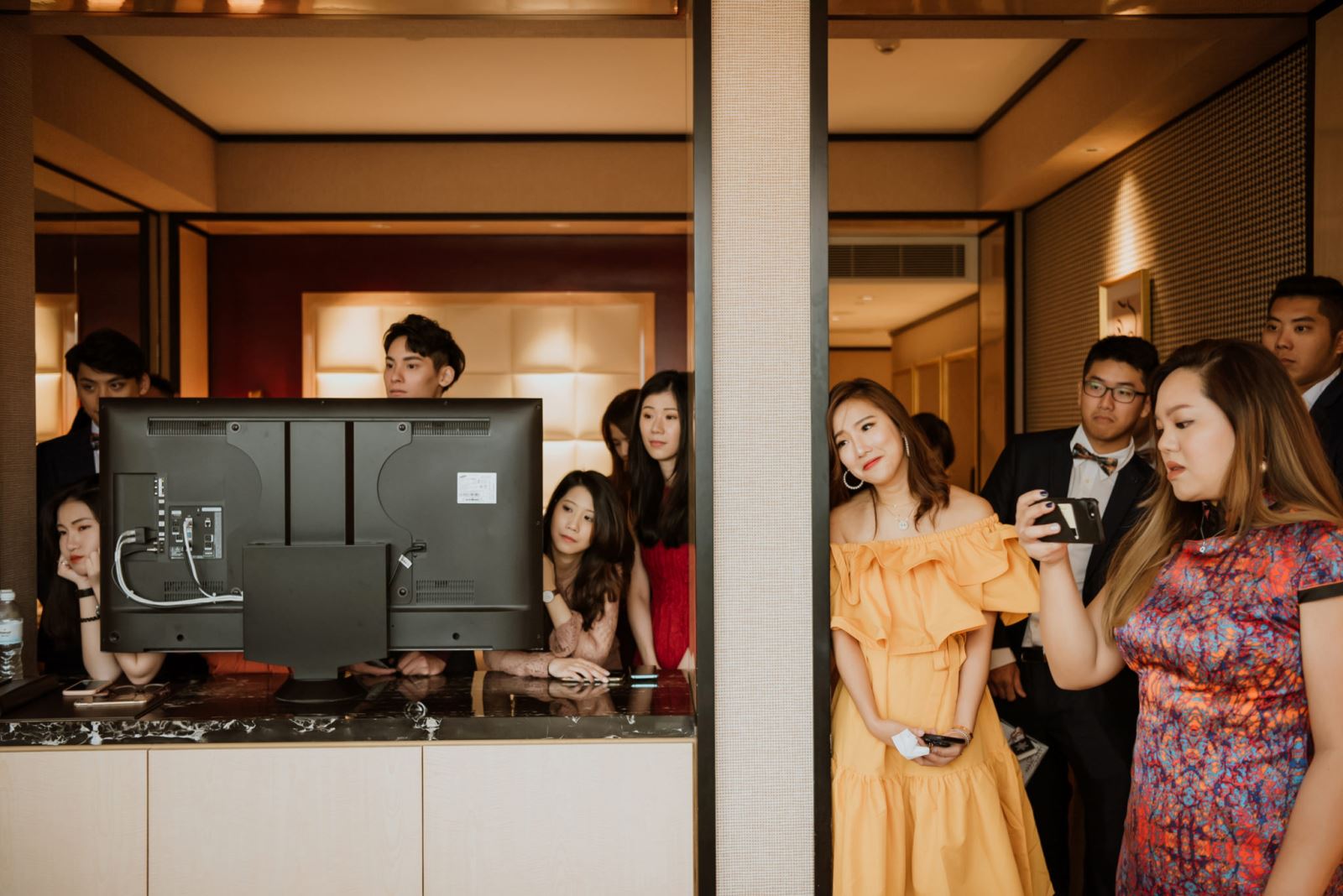 在台中林酒店,攝影師捕抓了親友們的表情
