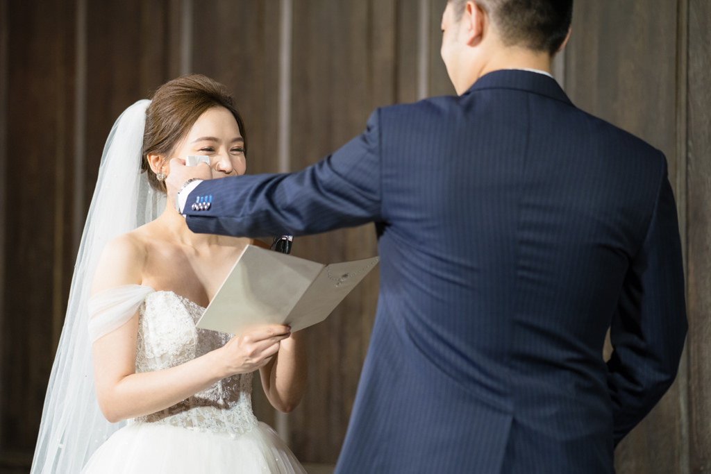 空姐的婚禮在君品酒店,宣讀結婚誓言